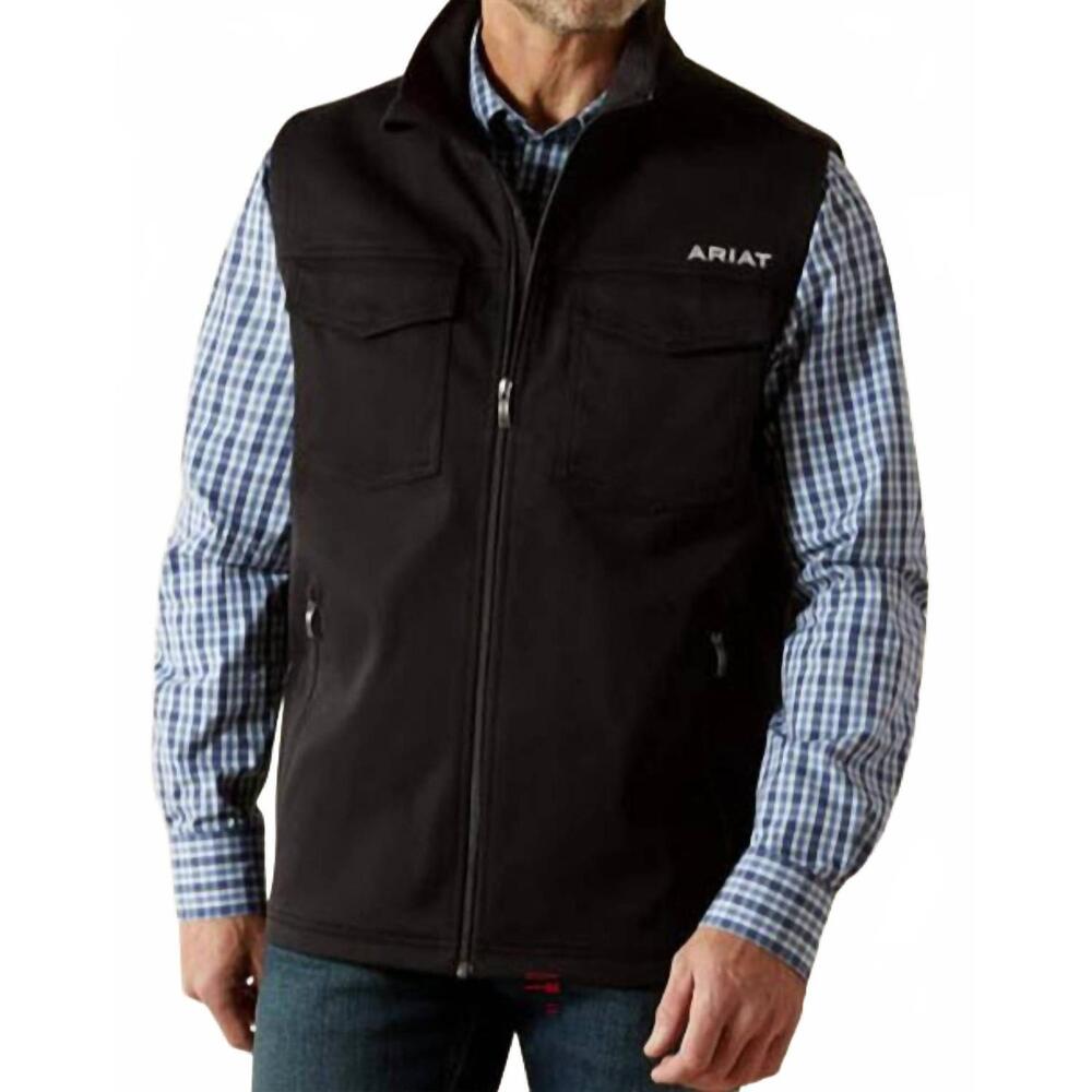 NEW ARIAT men's sentinel softshell vest in phantom
